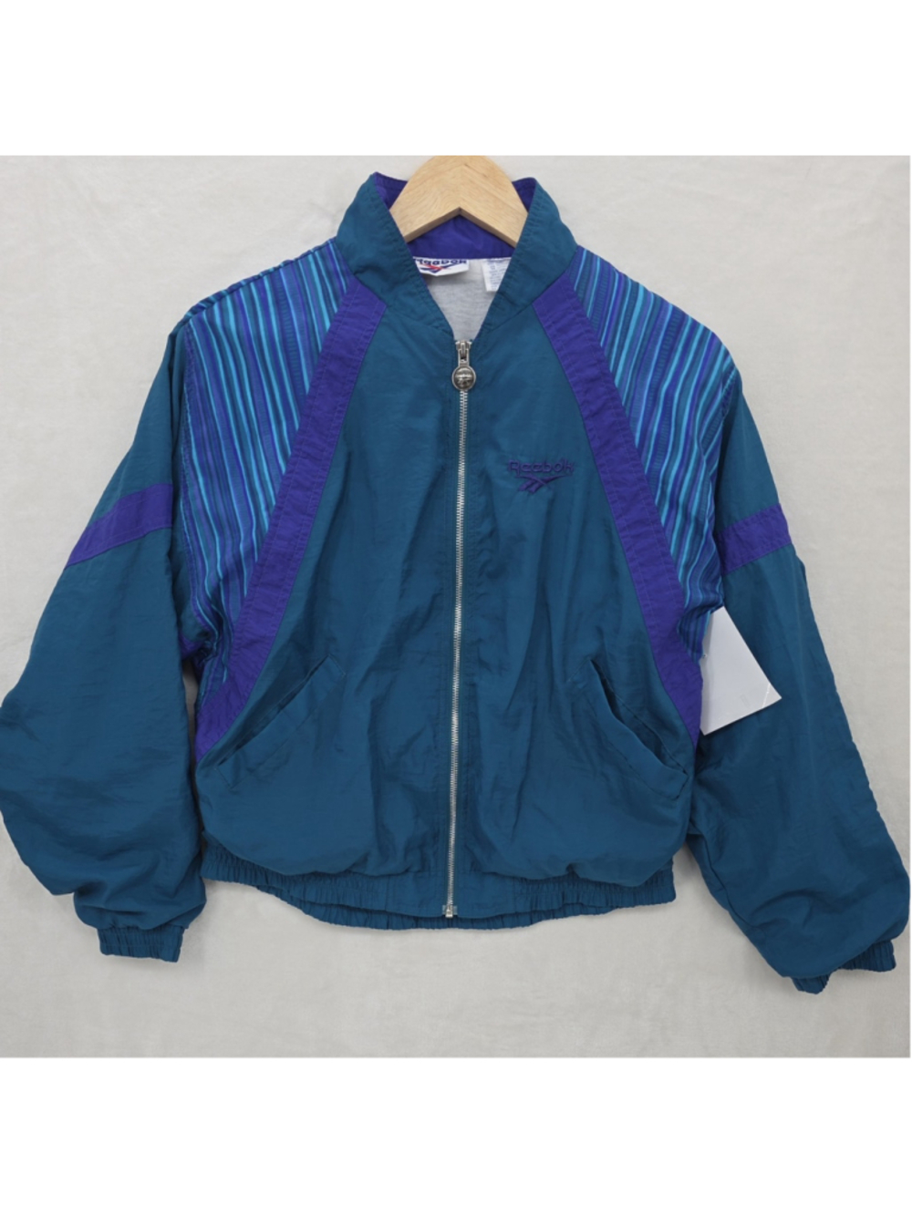 Reebok Vintage Jacket M Windbreaker 90s Retro Grunge Fairycore Streetwear Zip Up